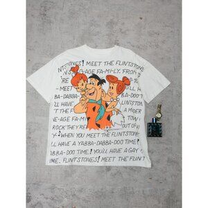 Rare Vintage 1994 Flintstones All Over Print Graphic T